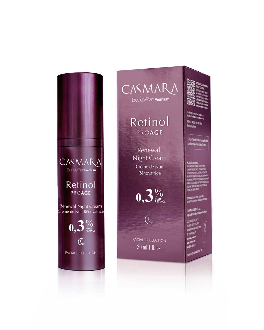 Casmara - Retinol PROAGE Renewal Night Cream 0,3% pure retinol – 30ml (op=op)