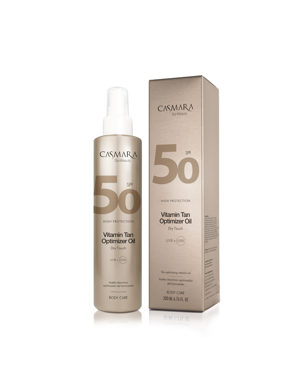 Casmara - Vitamin Tan Optimizer Oil – Antizonnebrand voor het lichaam met SPF 50+ 200ml (op=op)
